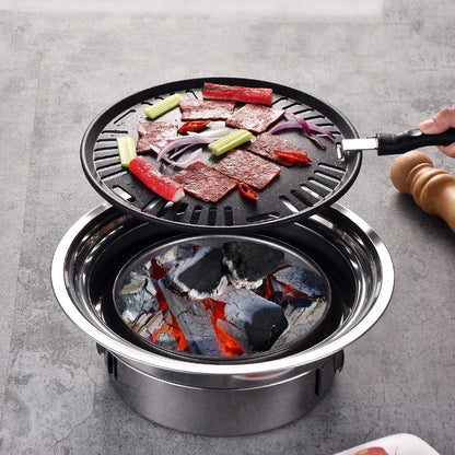 Portable Non-Stick Charcoal BBQ Grill