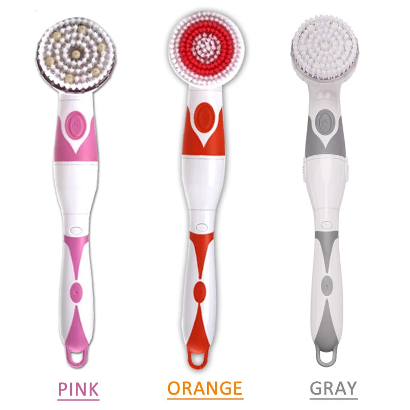 4-in-1 Long Handle Electric Bath Brush