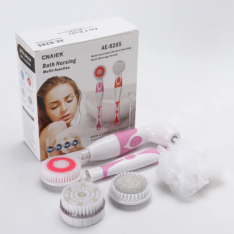 4-in-1 Long Handle Electric Bath Brush
