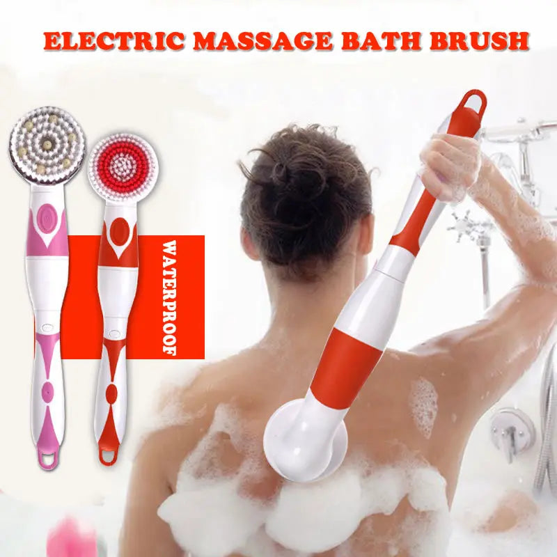 4-in-1 Long Handle Electric Bath Brush