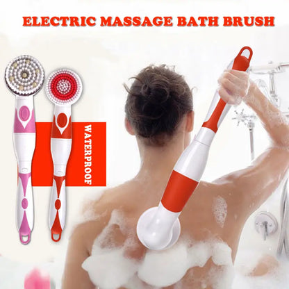 4-in-1 Long Handle Electric Bath Brush