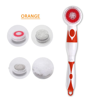 4-in-1 Long Handle Electric Bath Brush