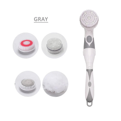 4-in-1 Long Handle Electric Bath Brush