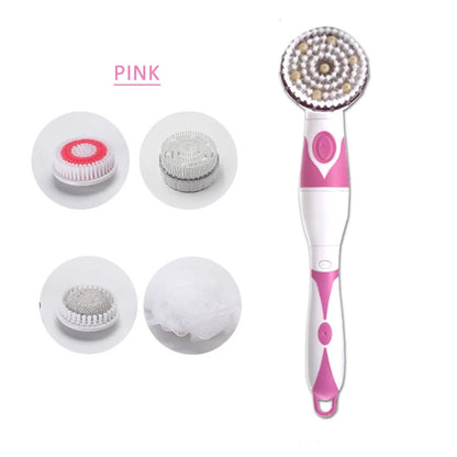 4-in-1 Long Handle Electric Bath Brush