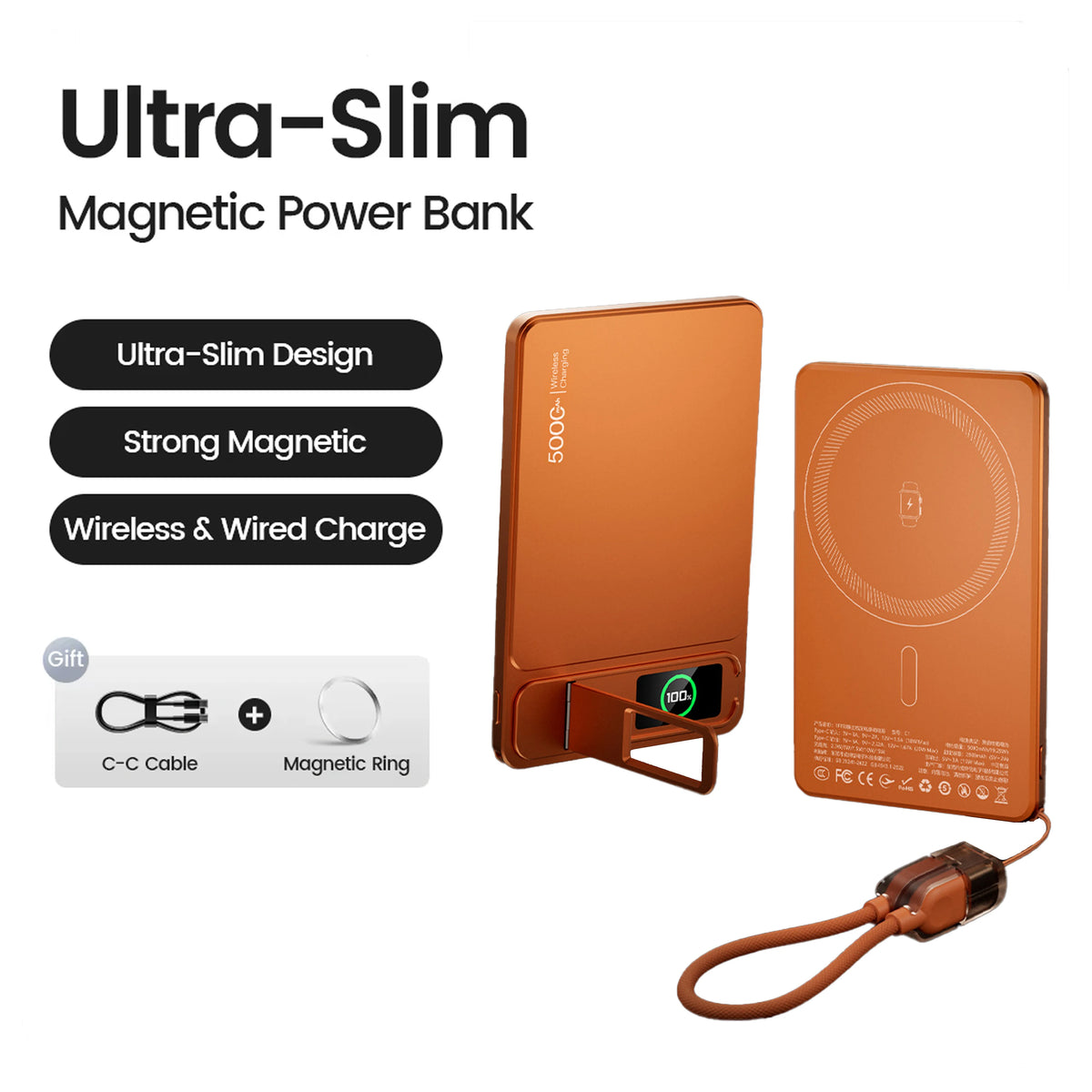 10000mAh Magnetic Wireless Power Bank