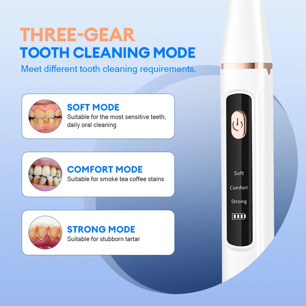 Ultrasonic dental finishing device with LED light