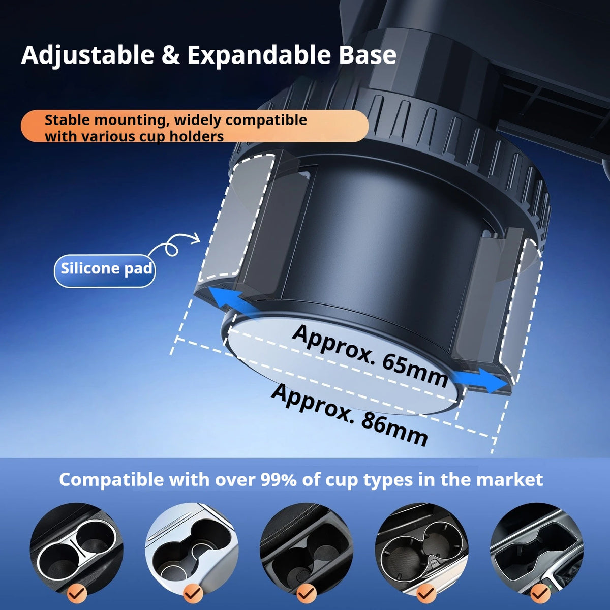 Swivel Car Cup Holder Tray Table