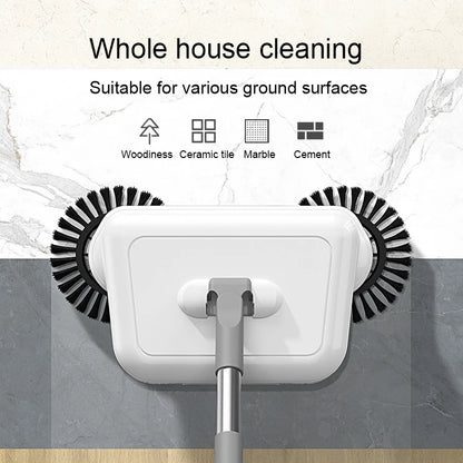 2-in-1 Push Broom & Mop Sweeper