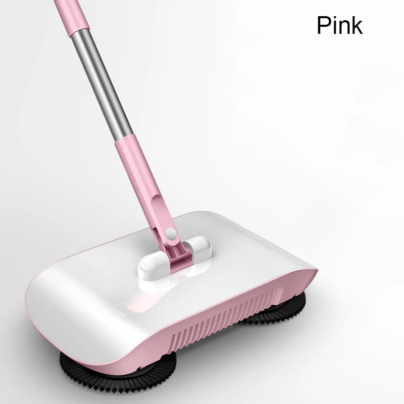2-in-1 Push Broom & Mop Sweeper