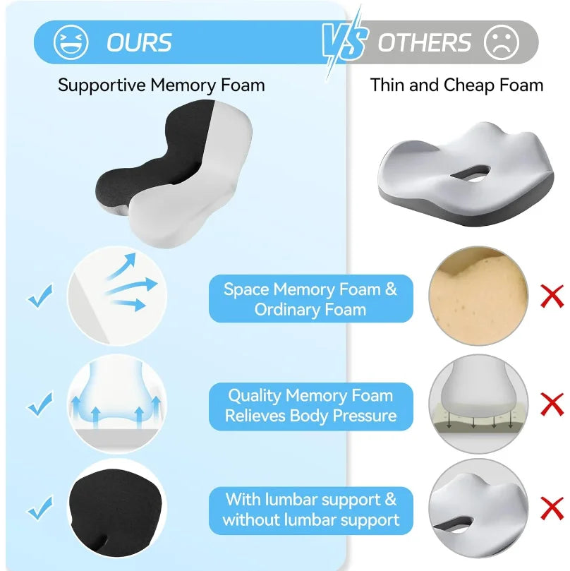 Memory Foam Lumbar Support Cushion