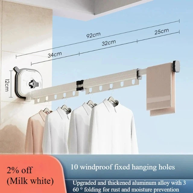 Retractable Wall-Mount Drying Rack