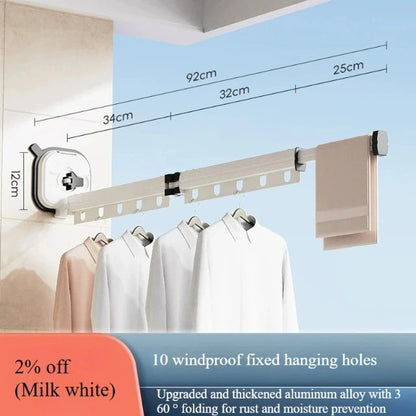 Retractable Wall-Mount Drying Rack