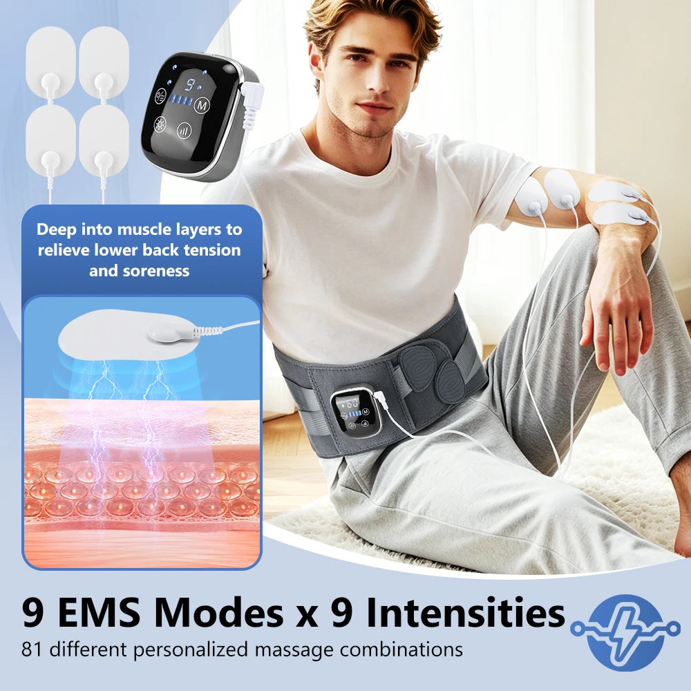 EMS Heated Waist Massage Belt