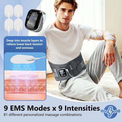 EMS Heated Waist Massage Belt