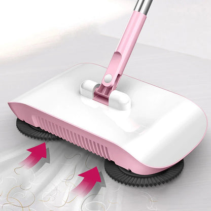 2-in-1 Push Broom & Mop Sweeper