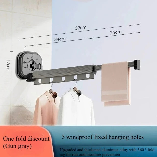 Retractable Wall-Mount Drying Rack