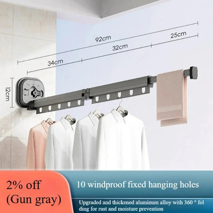 Retractable Wall-Mount Drying Rack