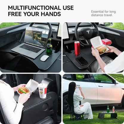 Tesla Steering Wheel Laptop Tray Desk