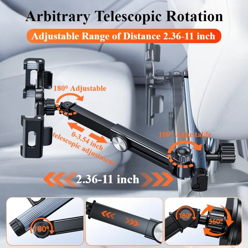 360° Rotating Car Headrest Tablet Mount