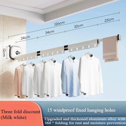 Retractable Wall-Mount Drying Rack